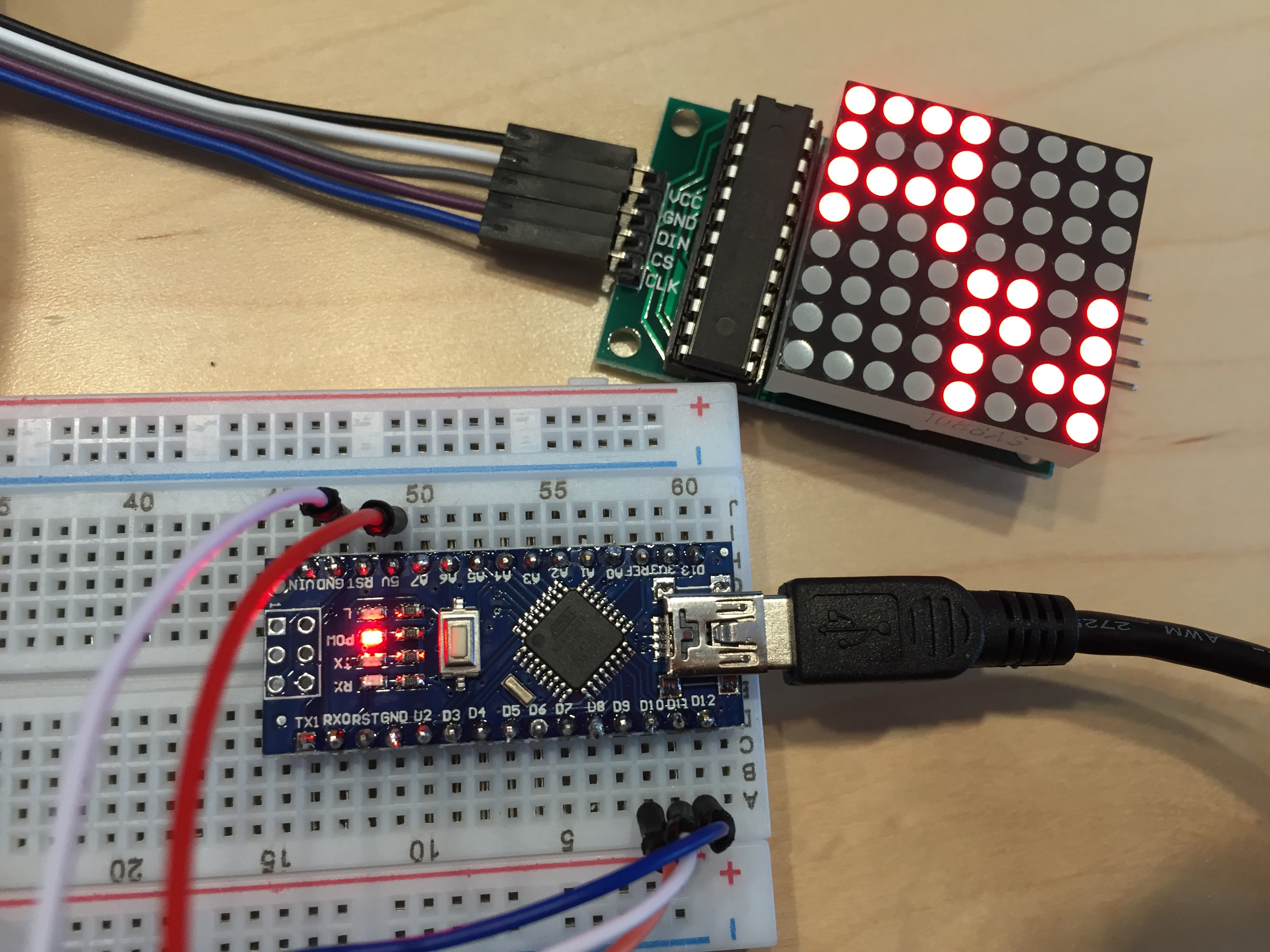 8×8 LED-Matrix ansteuern