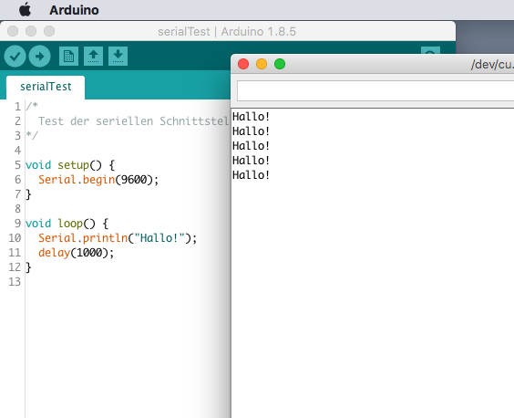 Daten zwischen Arduino und PC hin- und hersenden